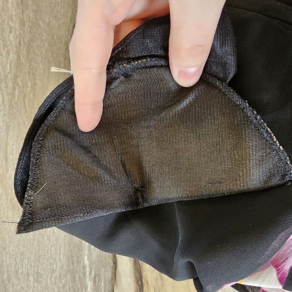 90s Black Pink Floral Maxi Dress Layered Ruffles 6 Romantic Flowy Vintage Retro - Picture 13 of 14